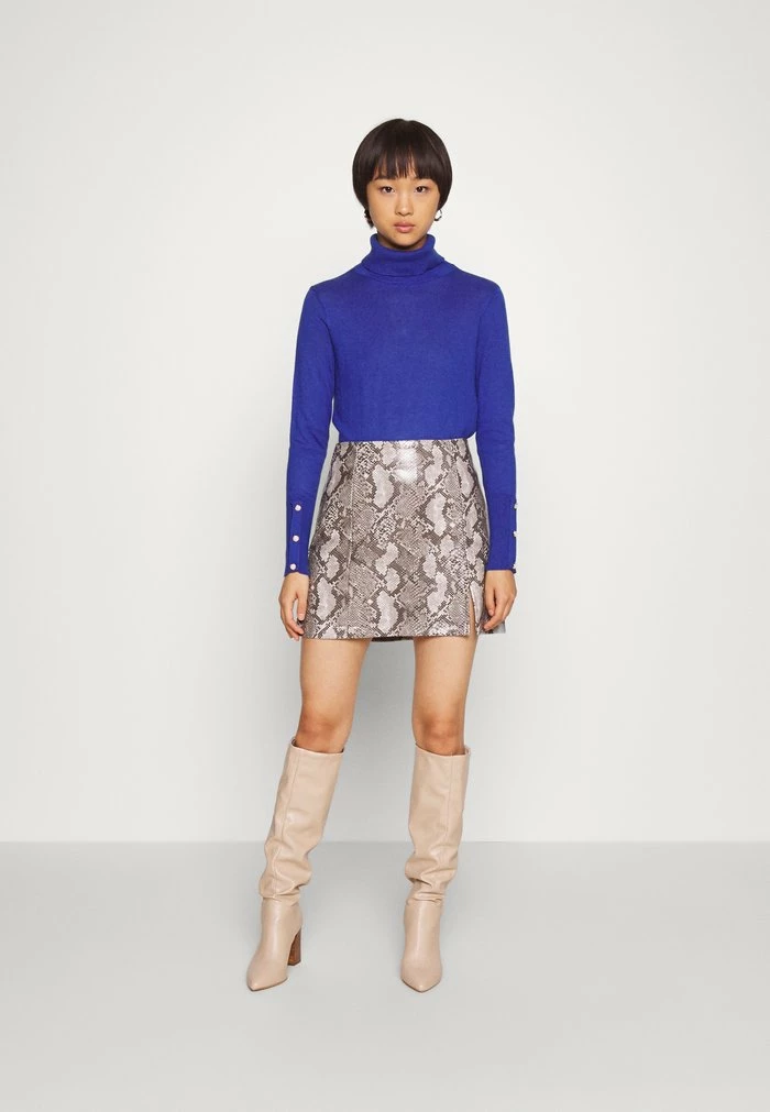 ONLY Petite ONLCAMILLE SNAKE SKIRT - Mini Skirt - Silver Lining 4 ONLY Petite ONLCAMILLE SNAKE SKIRT - Mini Skirt - Silver Lining - Image 2