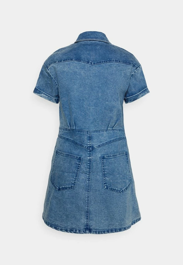 ONLY Petite ONLFLEUR BUTTON DRESS - Denim Dress - Light Blue Denim 4 ONLY Petite ONLFLEUR BUTTON DRESS - Denim Dress - Light Blue Denim - Image 2