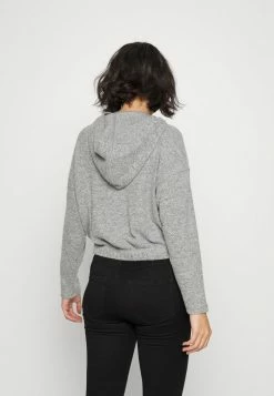 ONLY Petite ONLFRIDA HOOD - Jumper - Medium Grey Melange -ONLY Petite store f0706543a26343f3bc1b6a1611c2da17