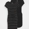 ONLY Petite ONLMAY LIFE DRESS 2 PACK - Jersey Dress - Black/thin Stripe/black Solid -ONLY Petite store f168734bda13418fba9512cedfb51b44