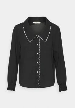 ONLY Petite ONLGABRIELLA SCALLOP - Button-down Blouse - Black