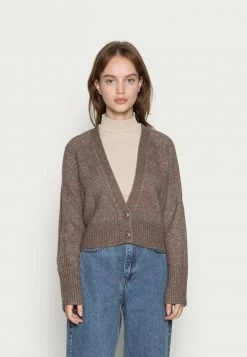 ONLY Petite ONLMACADAMIA CARDIGAN - Cardigan - Taupe/gray Melange