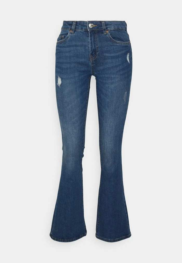 ONLY Petite ONLHUSH MID WAIST FLARED - Flared Jeans - Medium Blue Denim 6 ONLY Petite ONLHUSH MID WAIST FLARED - Flared Jeans - Medium Blue Denim - Image 4