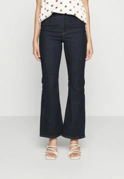 ONLY Petite ONLWAUW LIFE FLARED RINSE - Bootcut Jeans - Dark Blue Denim