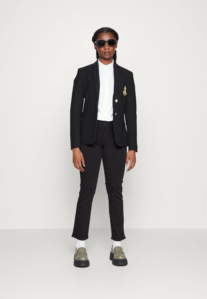 ONLY Petite ONLRAIN LIFE MID - Slim Fit Jeans - Black Denim 4 ONLY Petite ONLRAIN LIFE MID - Slim Fit Jeans - Black Denim - Image 2