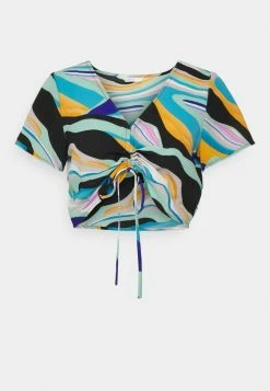 ONLY Petite ONLNOVA LUX RUCHING - Print T-shirt - Surf The Web -ONLY Petite store f4624ded30174b0e819c82ad3fec8253