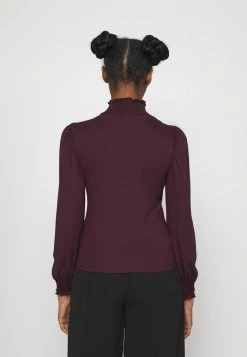 ONLY Petite ONLELVA SMOCK - Long Sleeved Top - Winetasting -ONLY Petite store f5dabfb0265242d598667466ba18edcd