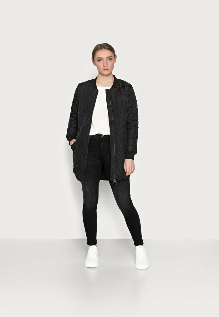 ONLY Petite ONLALLISON QUILTED LONG - Short Coat - Black 4 ONLY Petite ONLALLISON QUILTED LONG - Short Coat - Black - Image 2