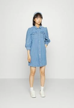 ONLY Petite ONLFELICA - Day Dress - Light Medium Blue Denim -ONLY Petite store f8f218ed2d534c6c8f3b831184f09057