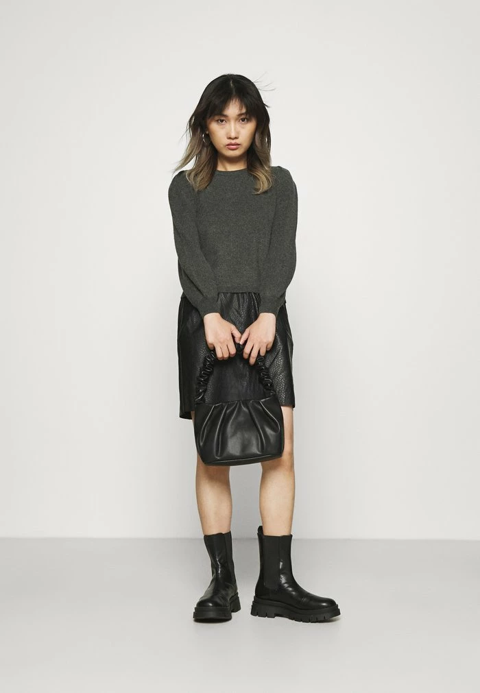 ONLY Petite ONLKATIA PUFF - Jumper - Dark Grey Melange 4 ONLY Petite ONLKATIA PUFF - Jumper - Dark Grey Melange - Image 2