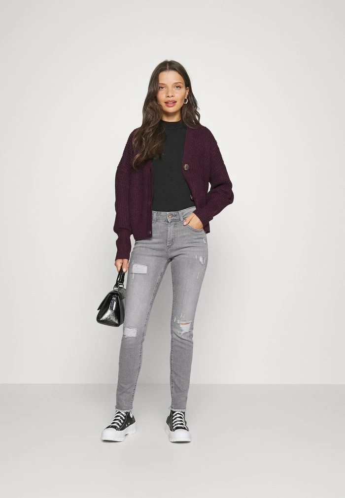 ONLY Petite ONLBLUSH LIFE MID RAW - Jeans Skinny Fit - Grey Denim 4 ONLY Petite ONLBLUSH LIFE MID RAW - Jeans Skinny Fit - Grey Denim - Image 2