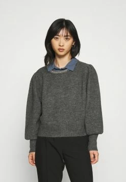 ONLY Petite ONLALSIA - Jumper - Medium Grey Melange