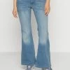 ONLY Petite ONLCORAL ANKLE FLARED - Relaxed Fit Jeans - Light Blue Denim -ONLY Petite store fb4b03ebf54f4d0b9da92cf064e23308