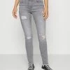 ONLY Petite ONLBLUSH LIFE MID RAW - Jeans Skinny Fit - Grey Denim -ONLY Petite store fb50344992c94abd84753ac32adbb077