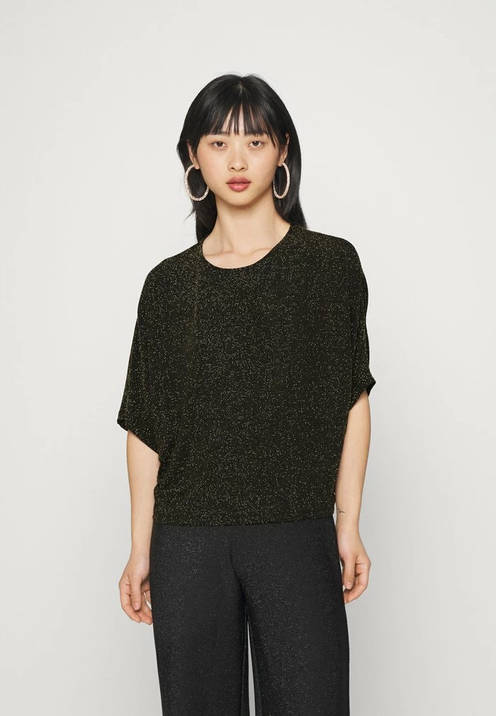 ONLY Petite ONLCAROLLA LOOSE - Long Sleeved Top - Black/gold 3 ONLY Petite ONLCAROLLA LOOSE - Long Sleeved Top - Black/gold