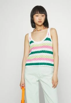 ONLY Petite ONLCROSBY SINGLET - Top - Green Pepper/cloud Dancer/sachet Pink -ONLY Petite store fe1f554aaffa4fc3b8c7c708cddbfe98